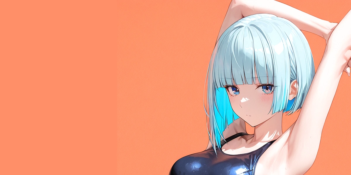 ミライのスク水イラスト
